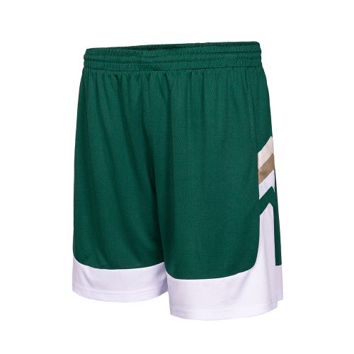 个性化定制网眼篮球短裤，带有球队号码标志设计，光滑透气篮球套装，提高运动表现